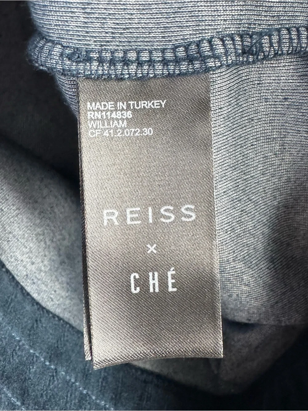 REISS x CHÉ Velour Zip Through William Retro Track Jacket With Piping Blue XXL